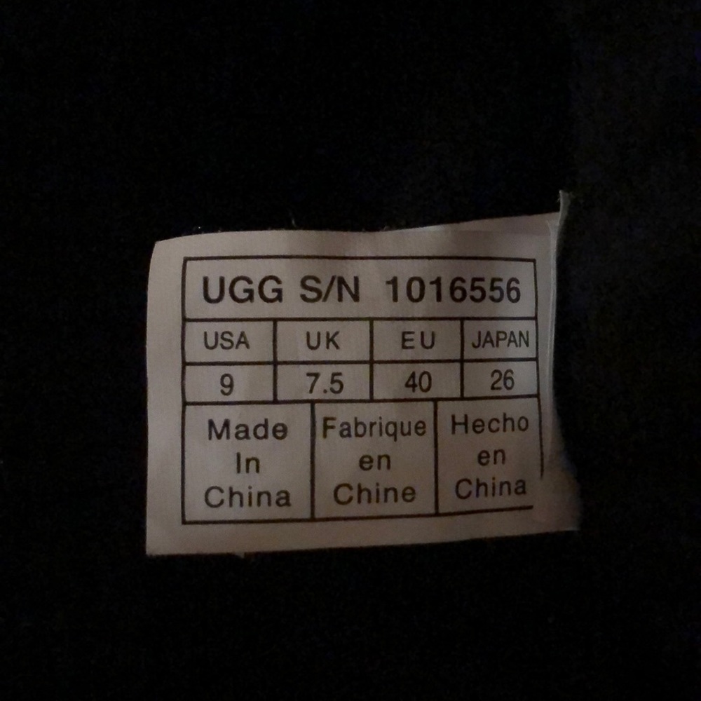 Black Ugg Boots. Knitted, string ties in back. - Picture 4 of 4